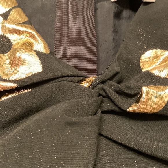 Tibi Shimmery Black and Gold Mini Dress Size 0 - Picture 8 of 10